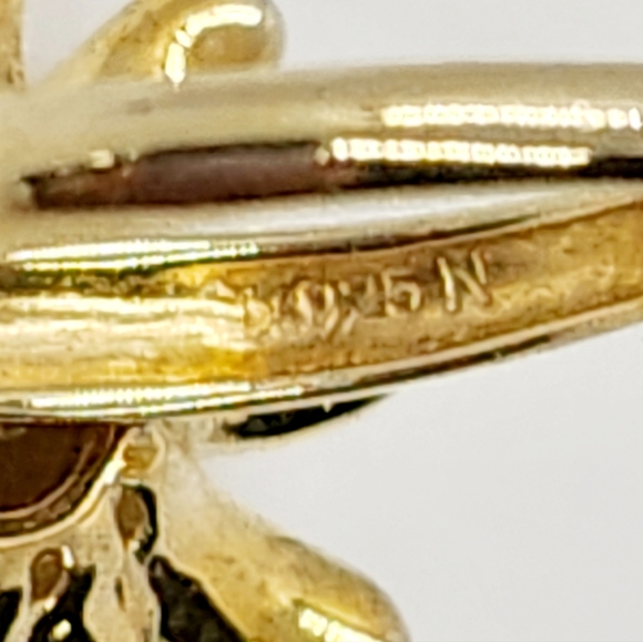 Sterling Silver Gold Vermeil Crystal Flower Ring - Picture 3 of 5